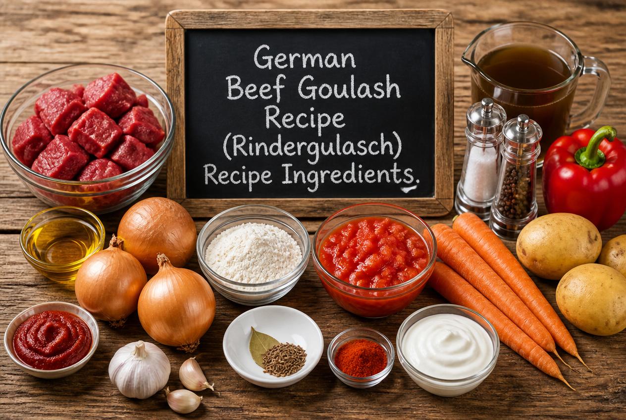 German Beef Goulash Recipe (Rindergulasch) Recipe Ingredients