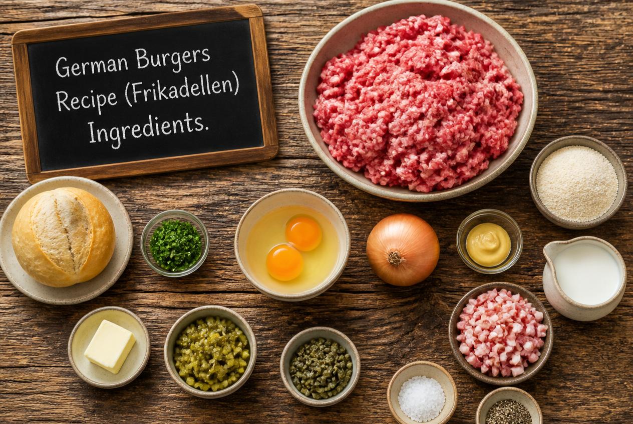 German Burgers Recipe (Frikadellen) Ingredients
