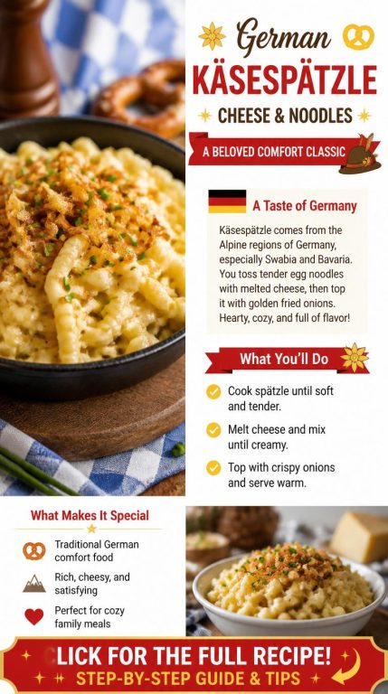 German Cheese and Noodles Recipe (Käsespätzle)