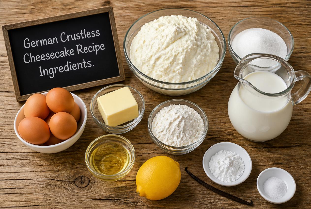 German Crustless Cheesecake Recipe Ingredients