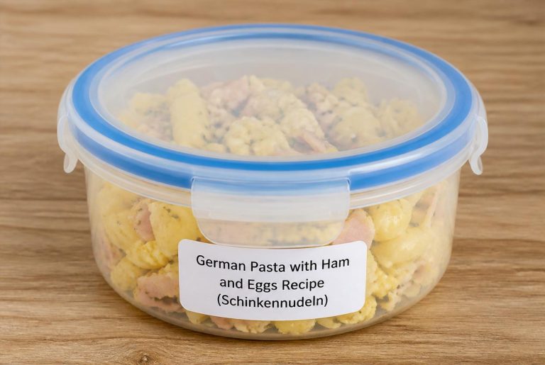 German Pasta with Ham and Eggs Recipe (Schinkennudeln) Storage TIps