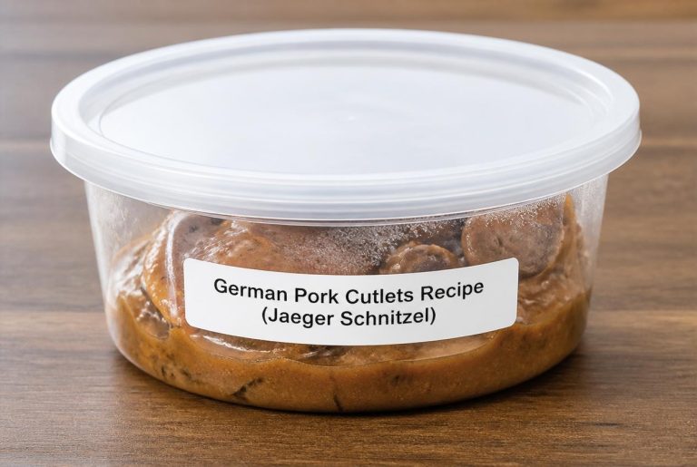 German Pork Cutlets Recipe (Jaeger Schnitzel) Storage TIps