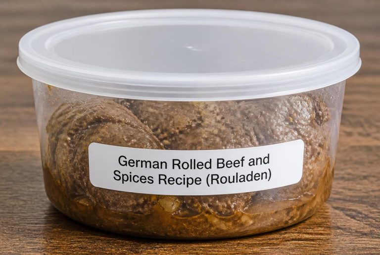 German Rolled Beef and Spices Recipe (Rouladen) Storage TIps