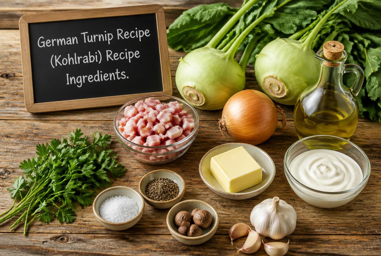 German Turnip Recipe (Kohlrabi) Recipe Ingredients