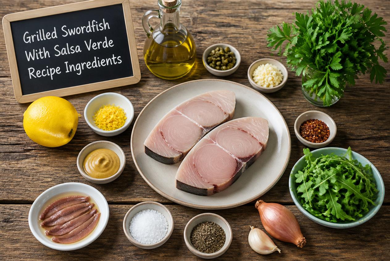 Grilled Swordfish With Salsa Verde Recipe Ingredients