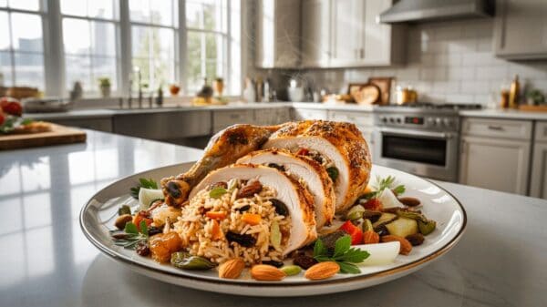 Iraqi chicken stuffed with spiced rice recipe (2)