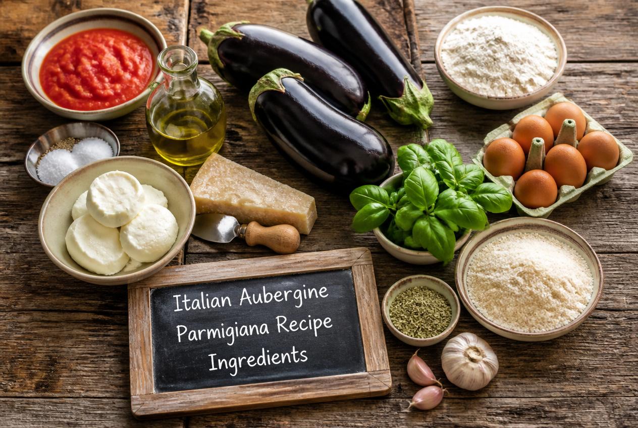 Italian Aubergine Parmigiana Recipe Ingredients