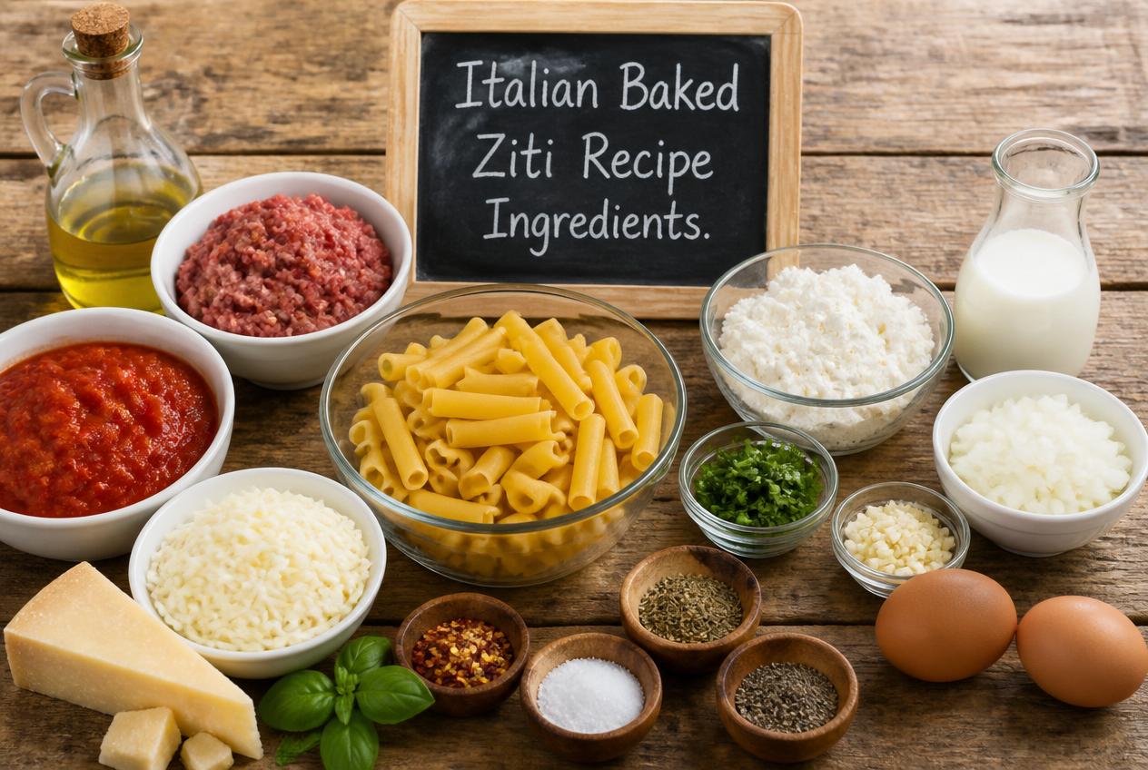 Italian Baked Ziti Recipe Ingredients