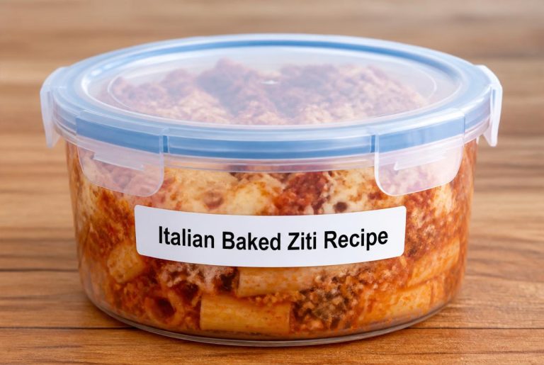 Italian Baked Ziti Recipe Storage TIps