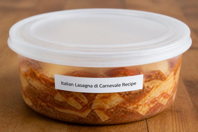 Italian Lasagna di Carnevale Recipe Storage Tips