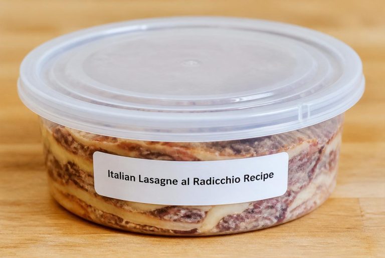 Italian Lasagne al Radicchio Recipe Storage Tips