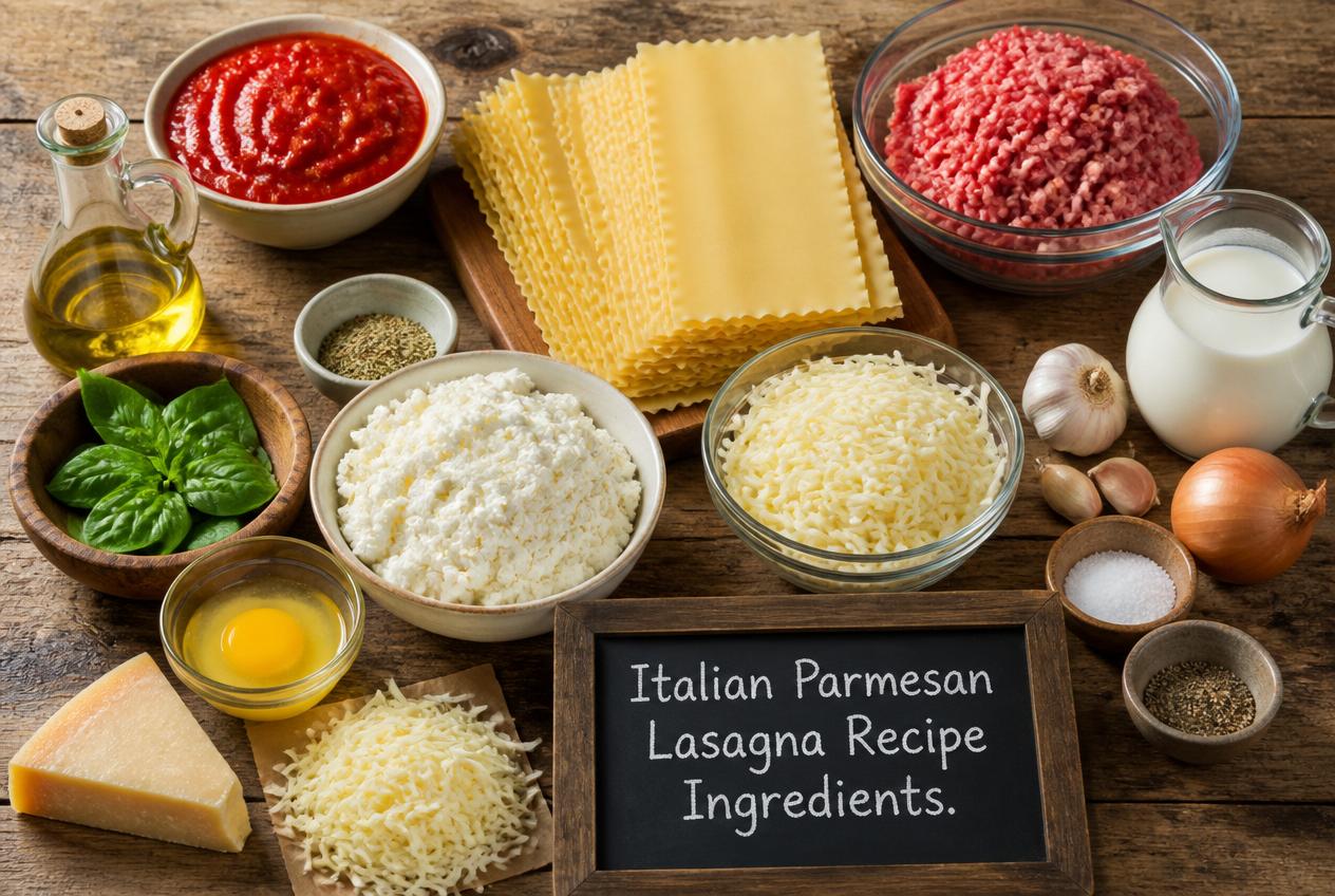 Italian Parmesan Lasagna Recipe Ingredients