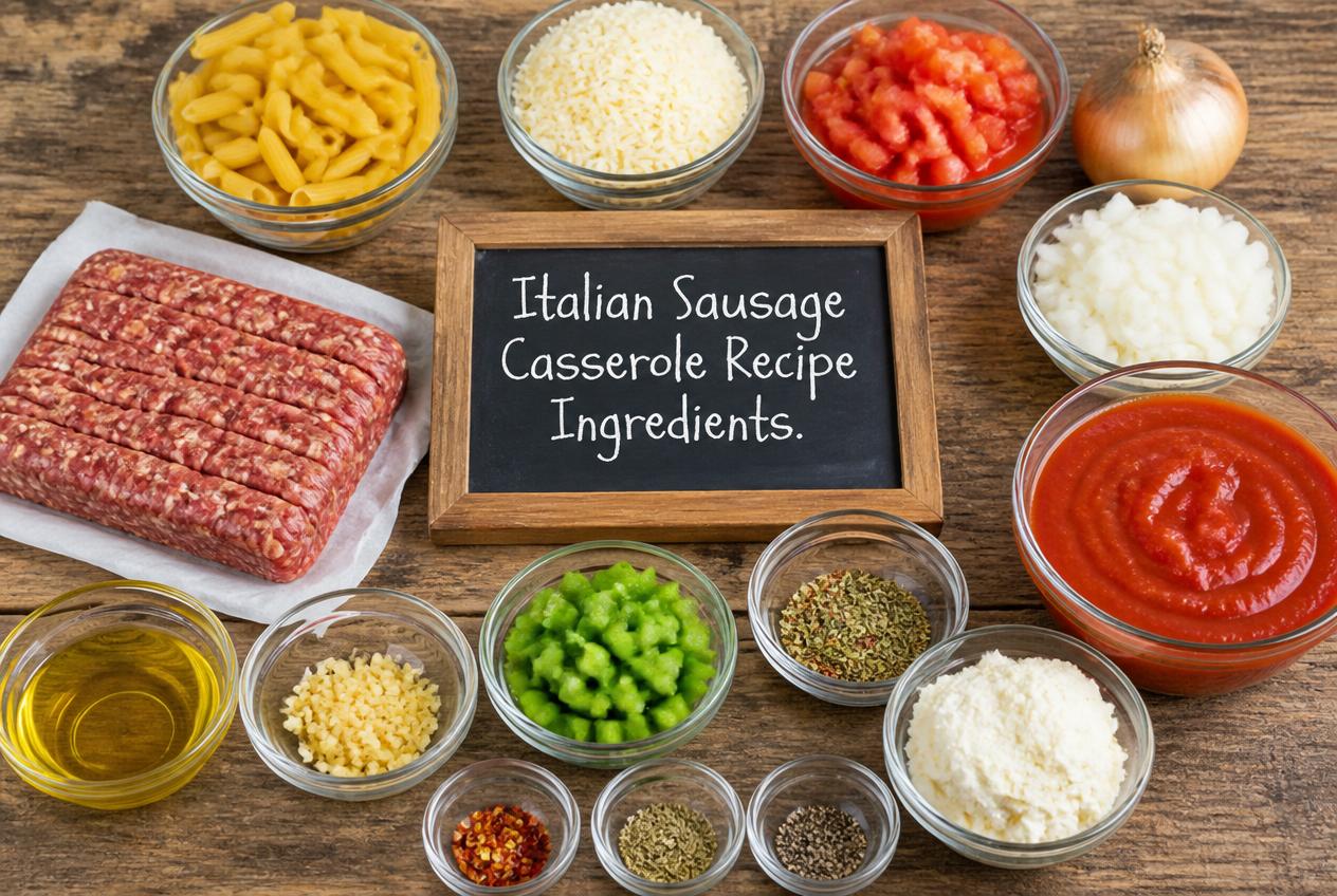 Italian Sausage Casserole Recipe Ingredients