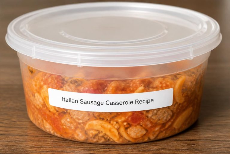 Italian Sausage Casserole Recipe Storage Tips