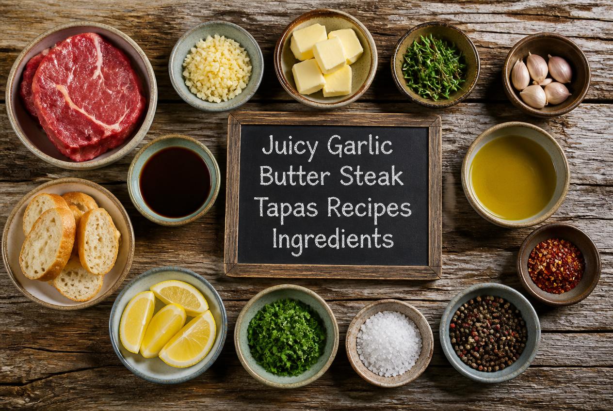 Juicy Garlic Butter Steak Tapas Recipes - Ingredients