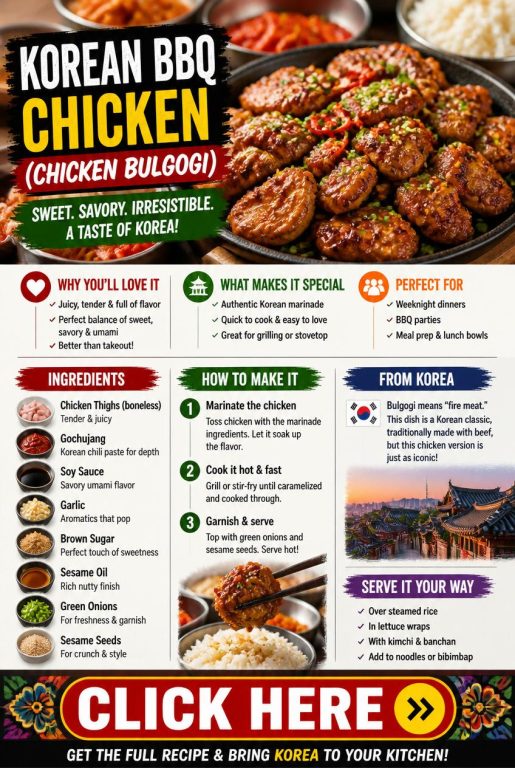 Korean BBQ Chicken (Chicken Bulgogi)