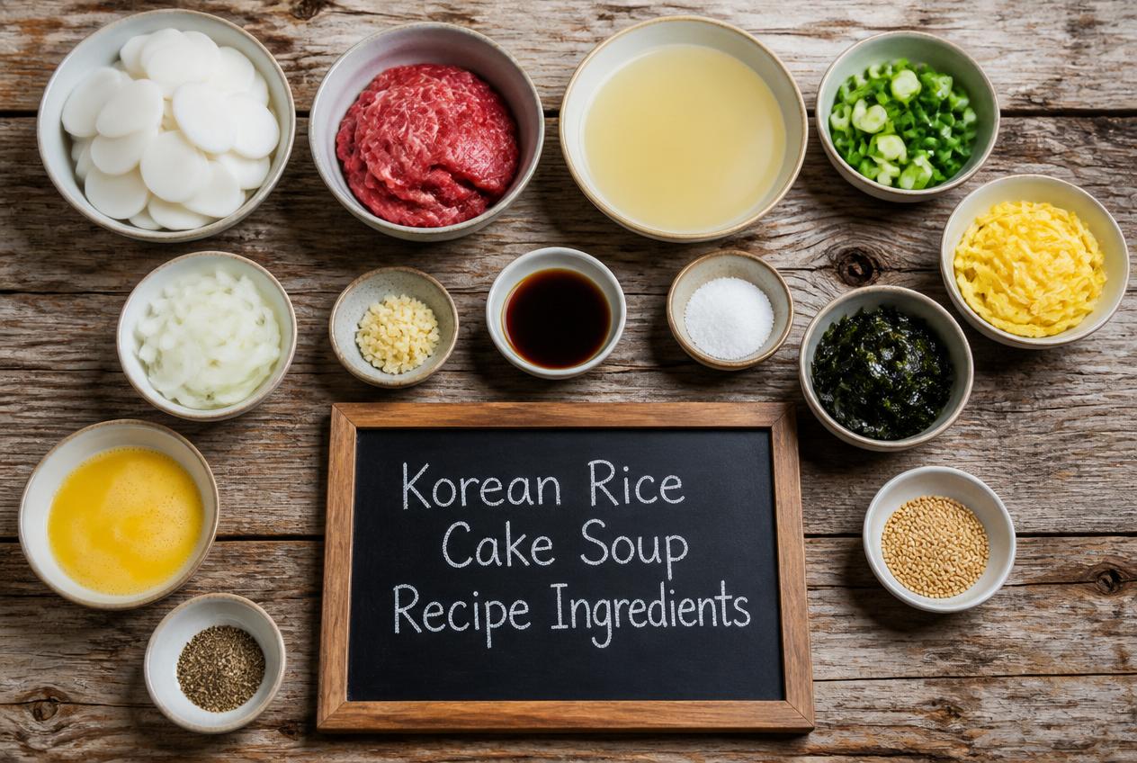 Korean Rice Cake Soup Recipe - Ingredients