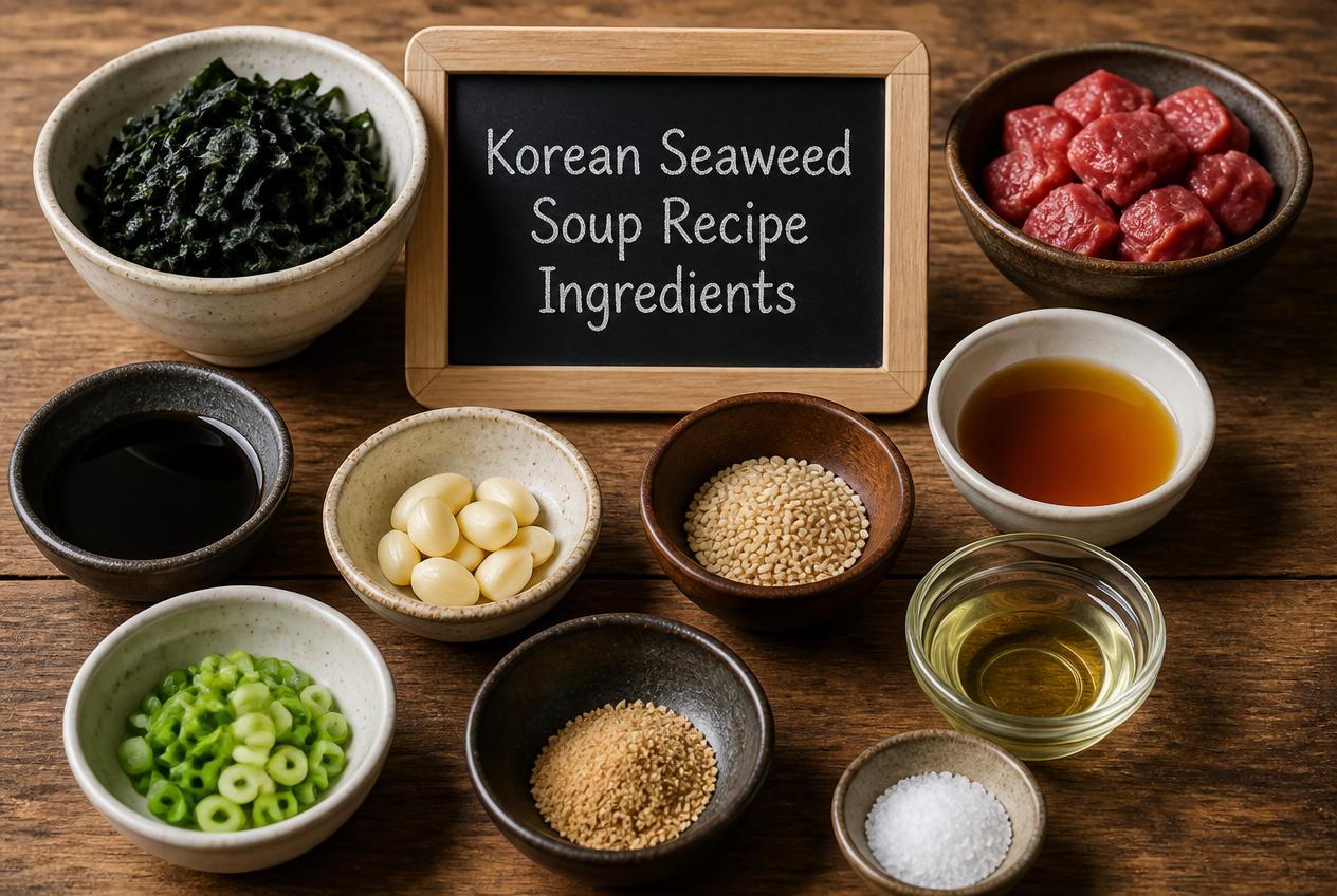 Korean Seaweed Soup Recipe - Ingredients
