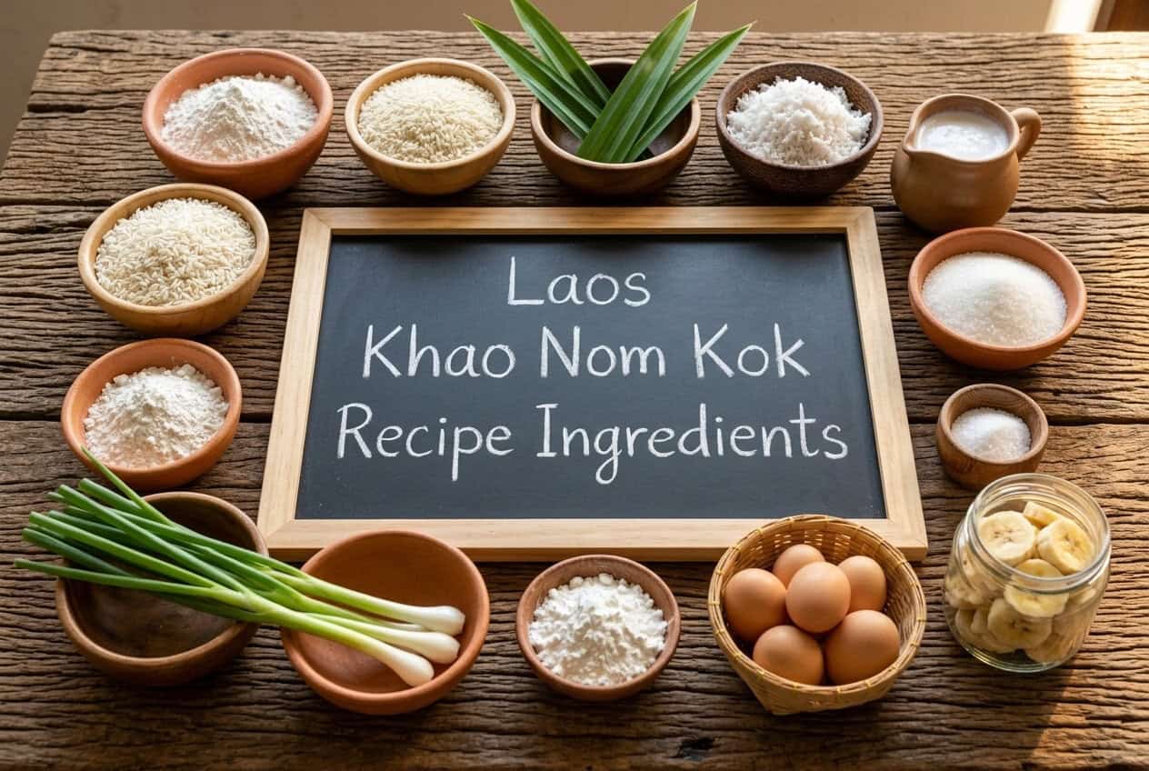 Laos Khao Nom Kok Recipe - Ingredients