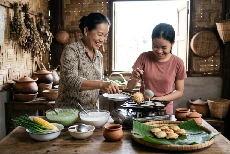 Laos Khao Nom Kok Recipe - Prep