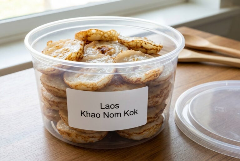 Laos Khao Nom Kok Recipe - Storage