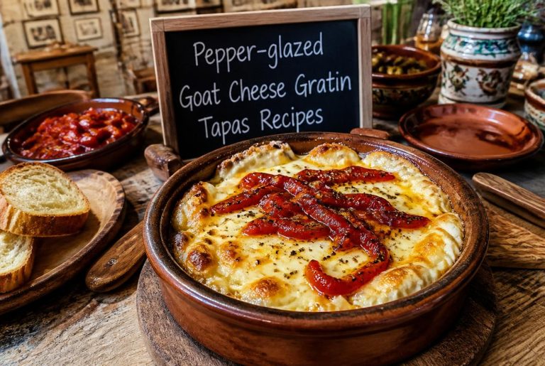 Pepper-glazed Goat Cheese Gratin Tapas Recipes