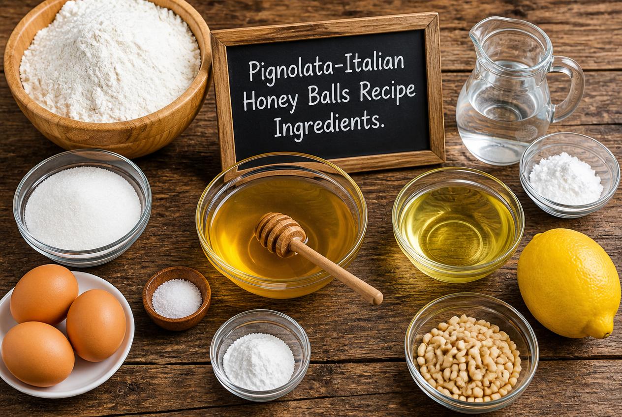 Pignolata-Italian Honey Balls Recipe Ingredients