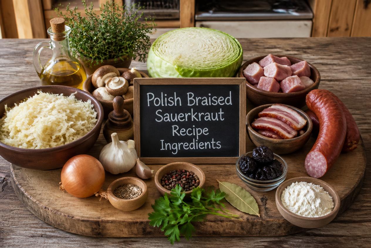 Polish Braised Sauerkraut Recipe Ingredients