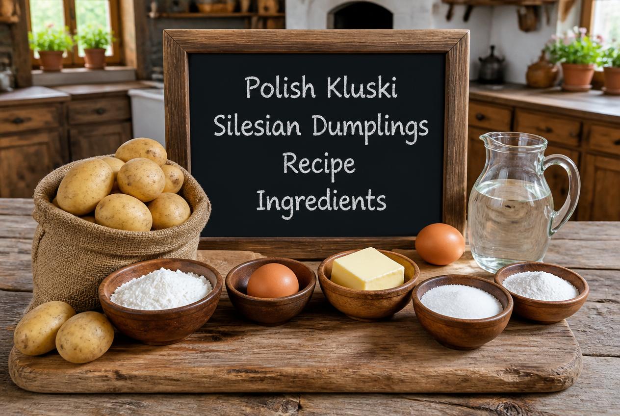 Polish Kluski Silesian Dumplings Recipe Ingredients