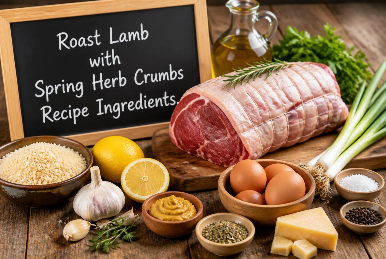 Roast Lamb with Spring Herb Crumbs Recipe Ingredients