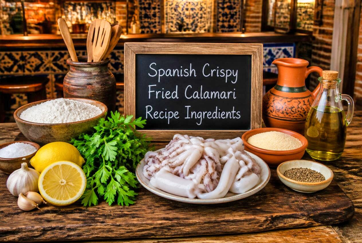 Spanish Crispy Fried Calamari Recipe Ingredients