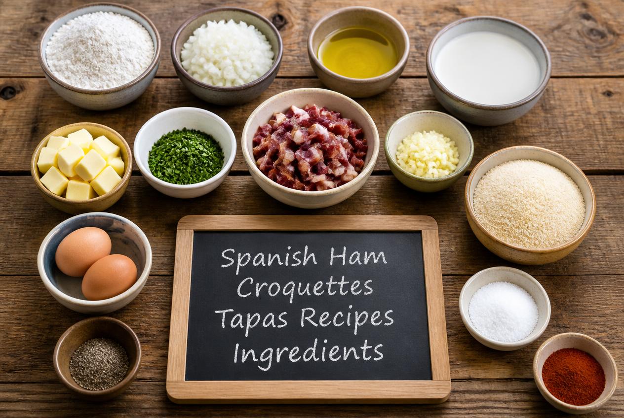 Spanish Ham Croquettes Tapas Recipes - Ingredients
