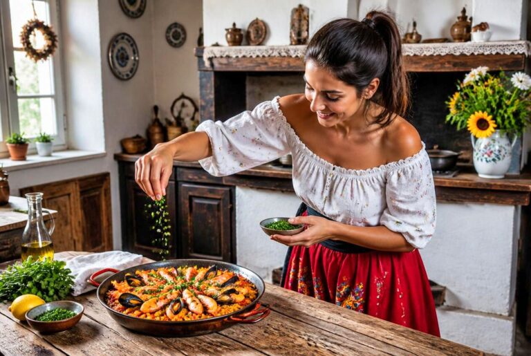 Spanish Paella with Seafood Recipe Cooking Tips