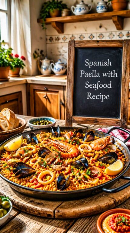 Spanish Paella with Seafood Recipe