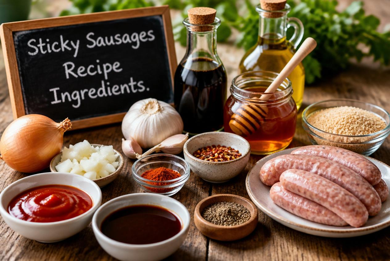 Sticky Sausages Recipe Ingredients