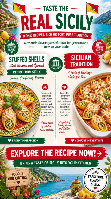 Stuffed Shells With Ricotta and Spinach Recipe From Sicily