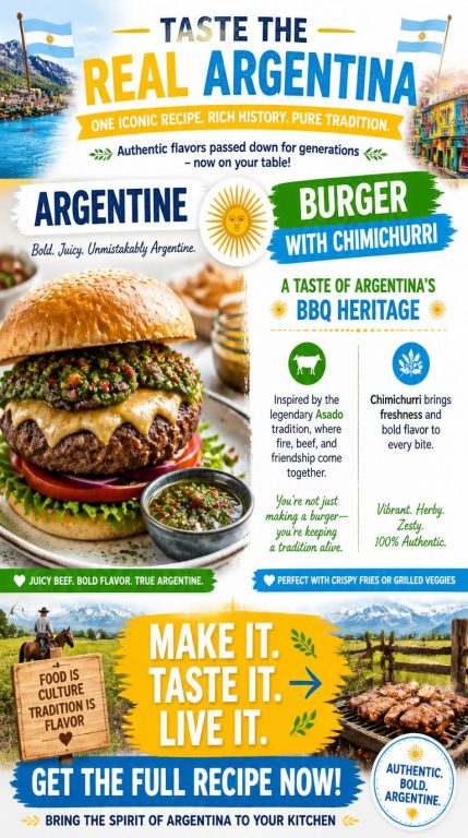 The Argentine Burger with Chimichurri Recipe