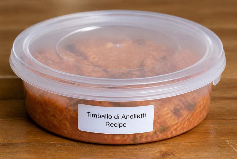 Timballo di Anelletti Recipe Storage Tips