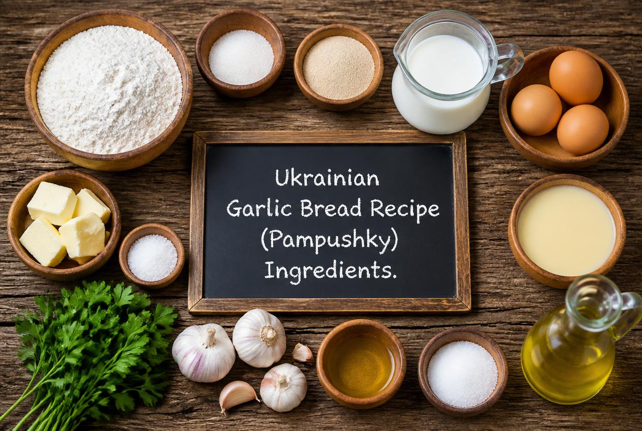 Ukrainian Garlic Bread Recipe (Pampushky) Ingredients