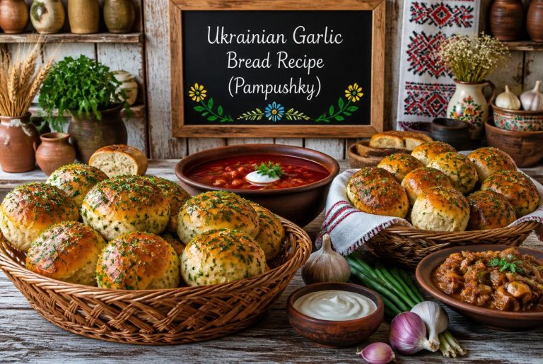 Ukrainian Garlic Bread Recipe (Pampushky)