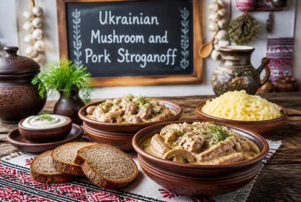 Ukrainian Mushroom and Pork Stroganoff Recipe