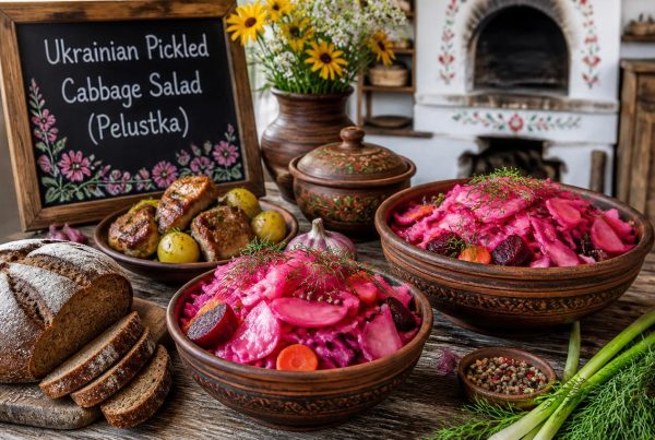 Ukrainian Pickled Cabbage Salad (Pelustka)