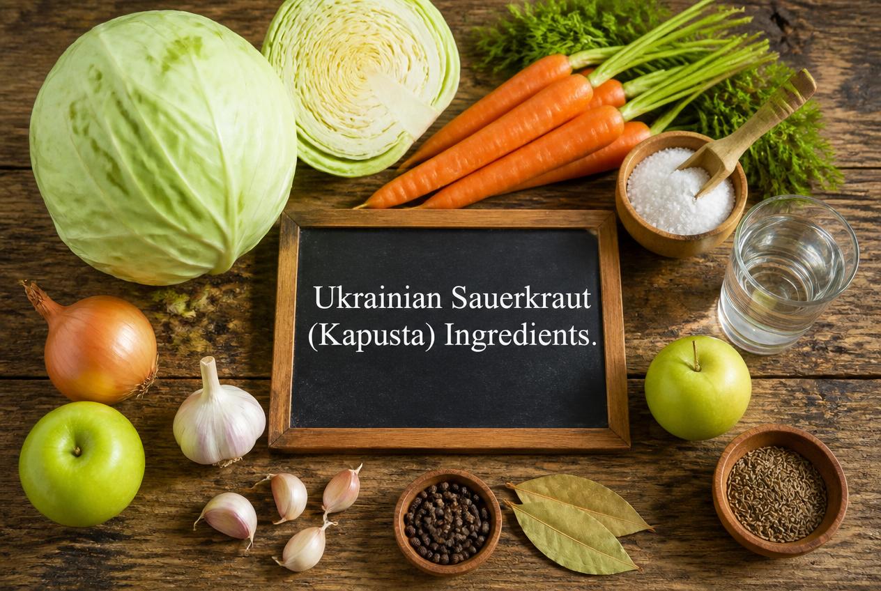 Ukrainian Sauerkraut (Kapusta) Ingredients