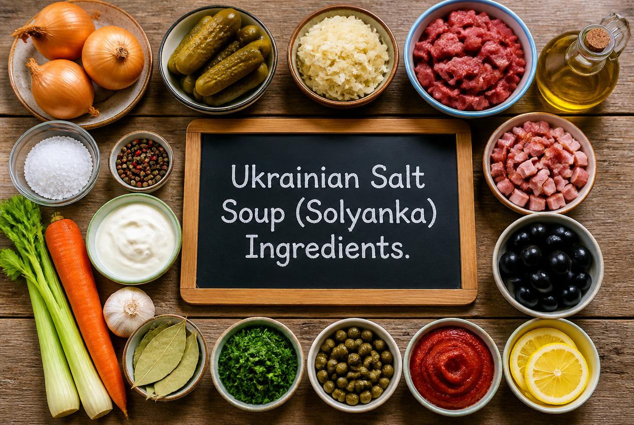 Ukrainian Savory Meat Crepes Recipe Ingredients