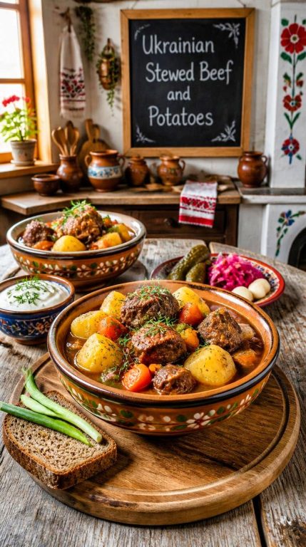Ukranian Stewed Beef and Potatoes Recipe