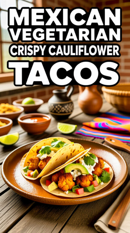 1. Mexican Vegetarian Crispy Cauliflower Tacos Recipe