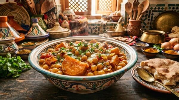 Moroccan Chickpeas and Sweet Potatoes Recipe