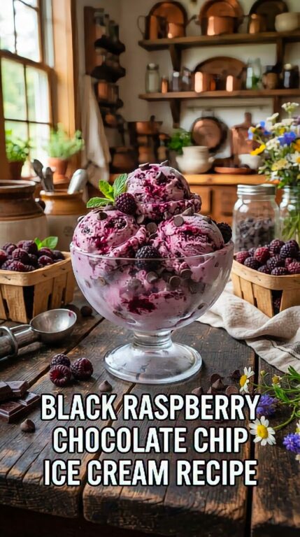 Black Raspberry Chocolate Chip Ice Cream Recipe