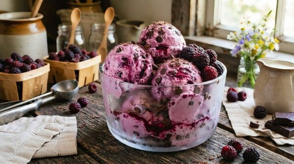Black Raspberry Chocolate Chip Ice Cream Recipe