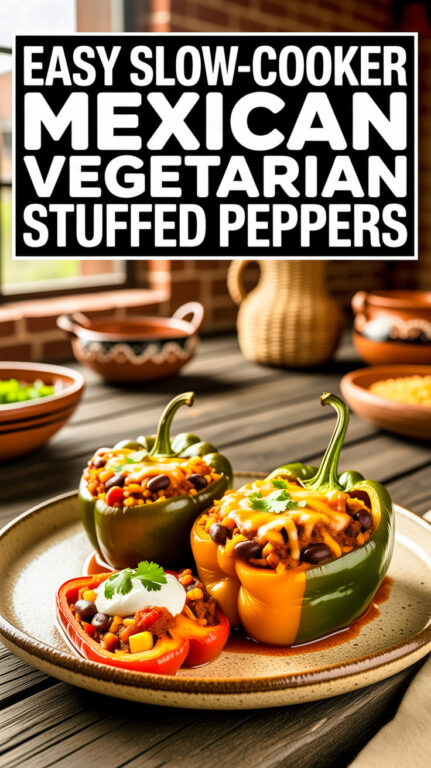 10. Easy Slow-Cooker Mexican Vegetarian Stuffed Peppers Recipe